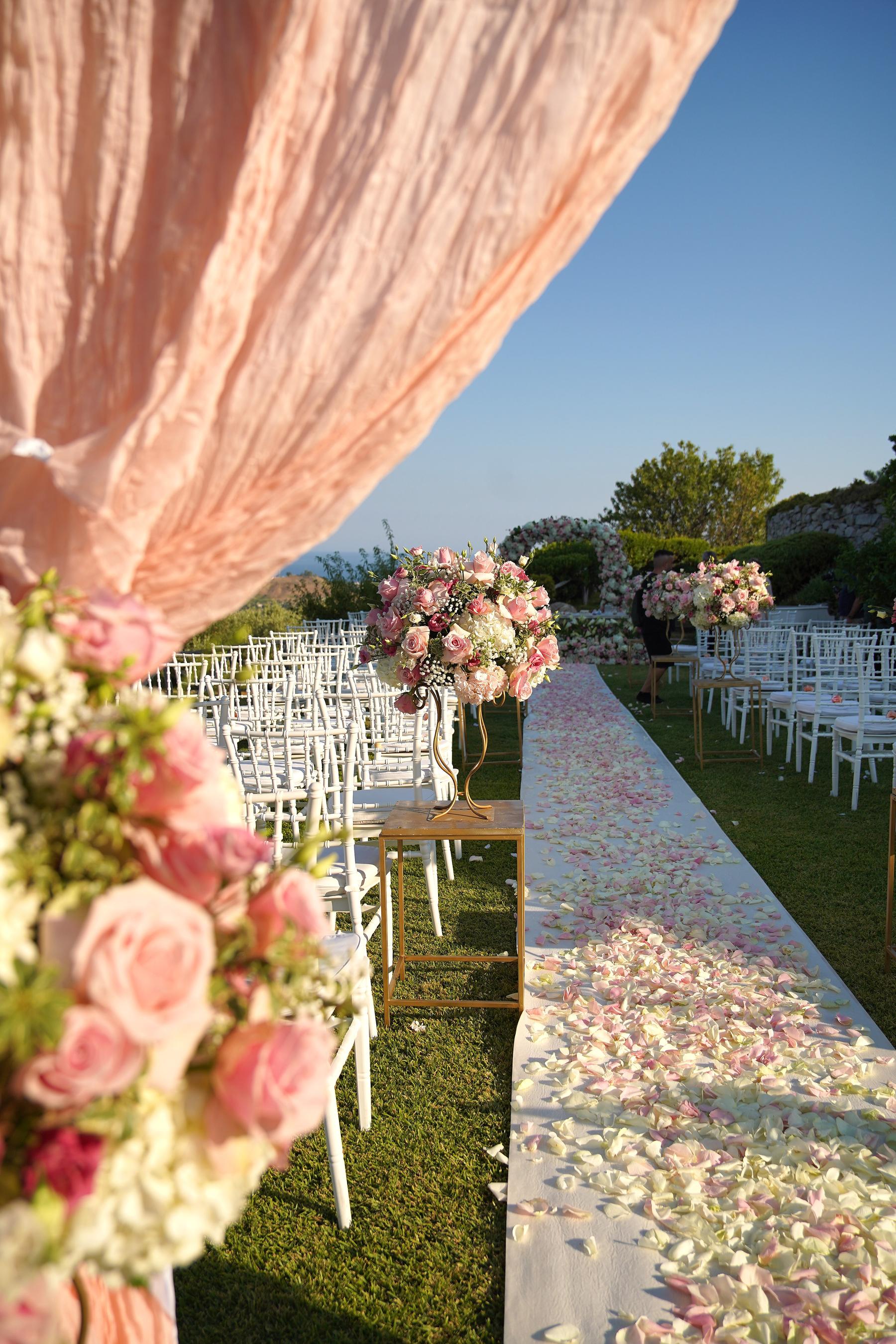 Rose arch for the ceremony