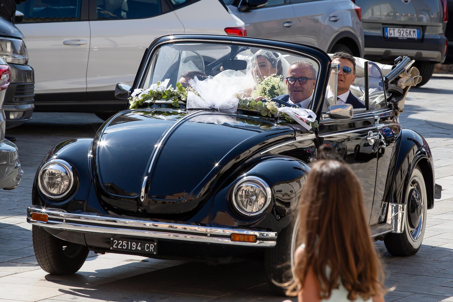 Guests outside the church