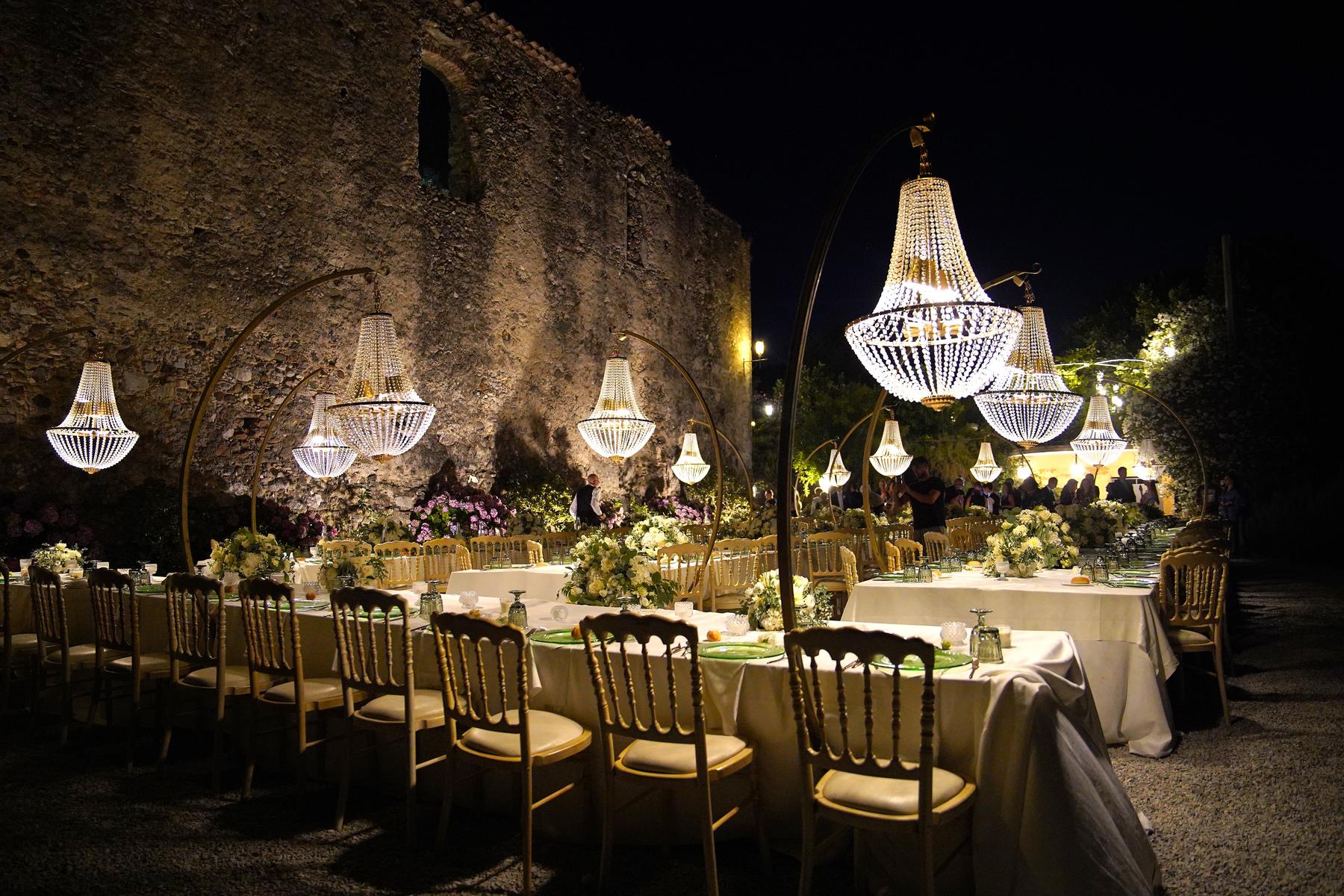 Chandeliers in the night