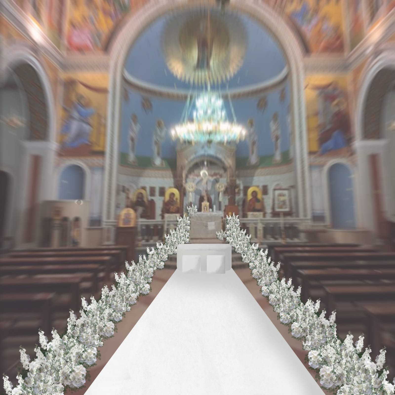 Design board for the nave for Biagio and Mena’s wedding